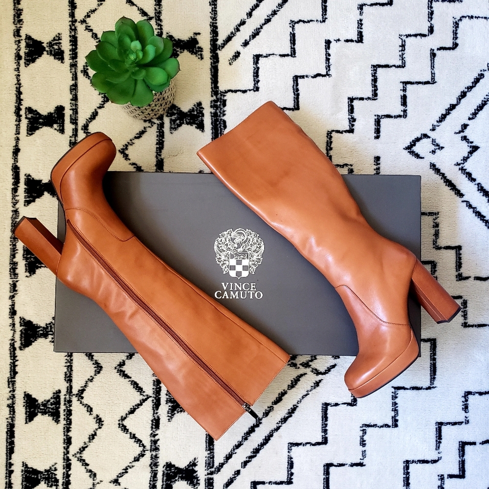 Vince Camuto Jestinal Knee High Leather Boots- NWT